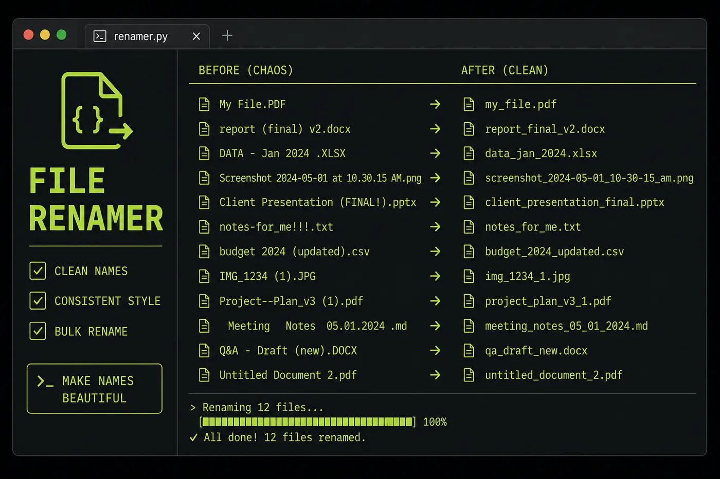 File Renamer Utility